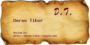 Deres Tibor névjegykártya