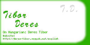 tibor deres business card